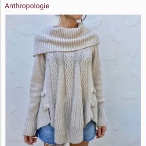Anthropologie angel of the north cream sweater